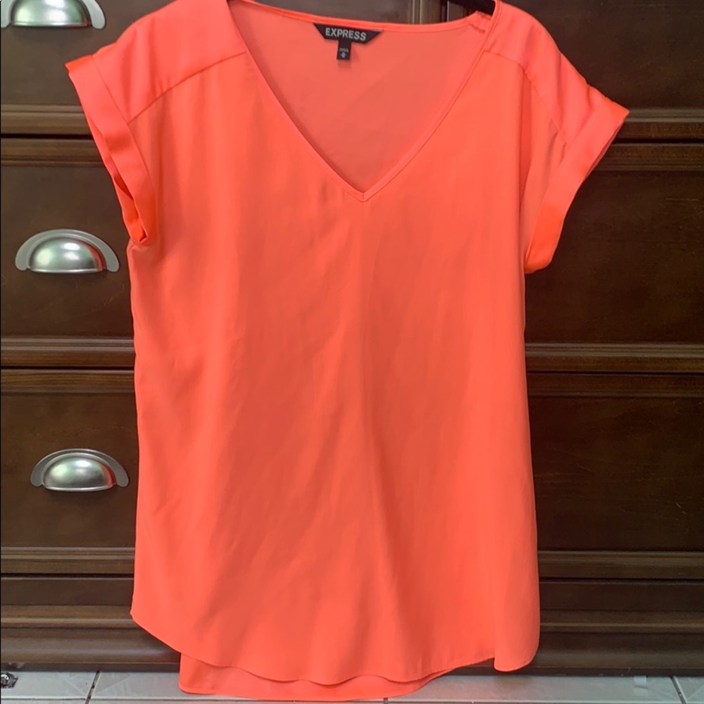 Silk coral top from Express